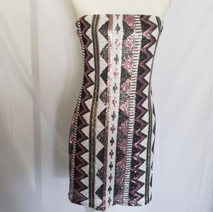 MadRag Sequin Strapless Dress